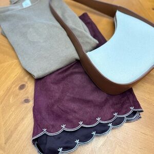 High Waist Burgundy Shorts